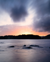 Solnedgang over Unnerøy
