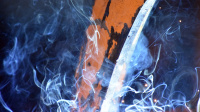 Smog in blue-