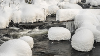 Snow on the rocks