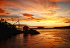 Sølv- Solnedgang ved Østerland