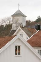 Krokete gater og hus på snei