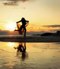 Dancing on the beach
